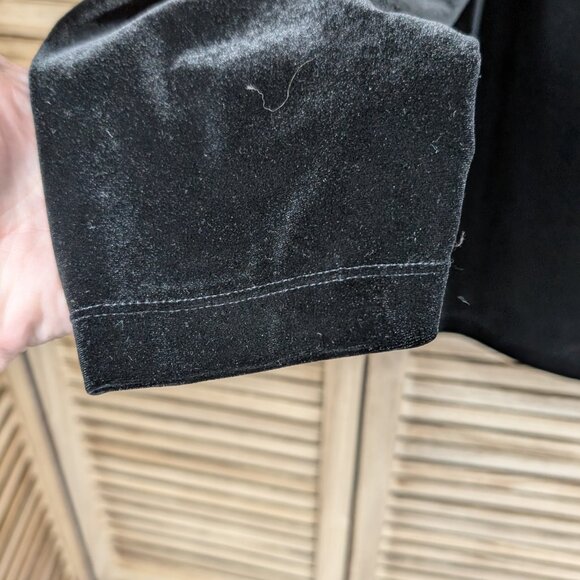 Bechamel Long Sleeve Top Velour Feel Elegant Black Size 2X - Picture 2 of 9